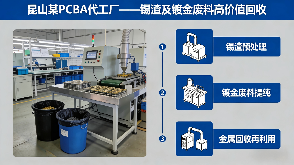 昆山某PCBA代工廠(chǎng)——錫渣及鍍金廢料高價(jià)值回收