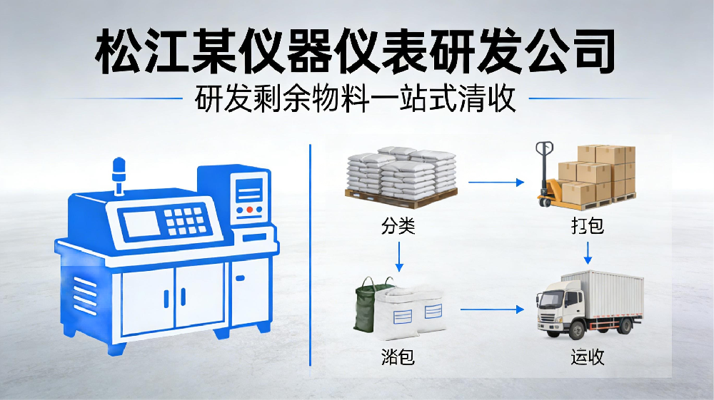 松江某儀器儀表研發(fā)公司——研發(fā)剩余物料一站式清收